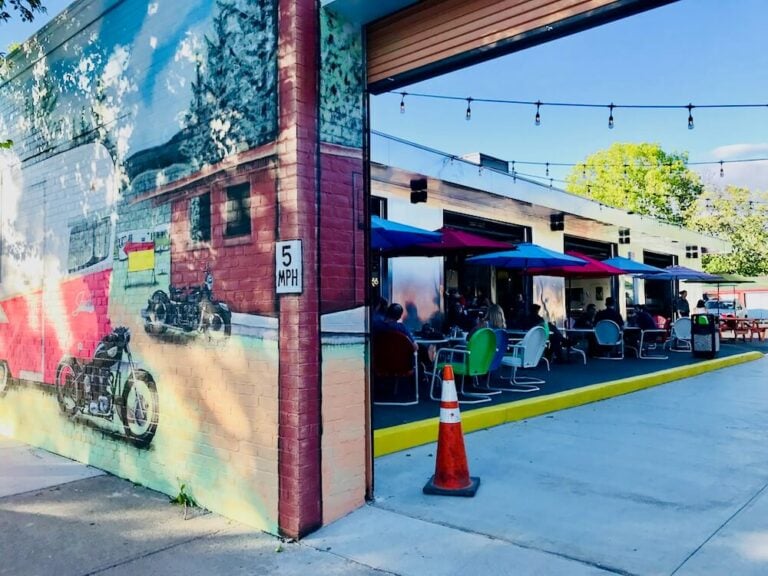 mural outside the rochester beer park