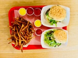Burgers and fries at Swillburger