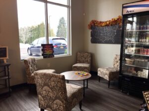 Front window seating area