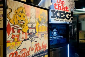 signs and an interative exhibit at Genesee Brew House