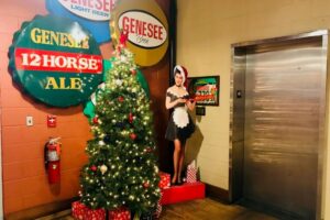 Jenny model Christmas exhibit and the Genesee Brew House