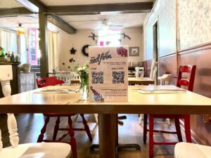 Seating inside The Red Fern