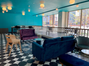 Various seating options including couches, tables and chairs.