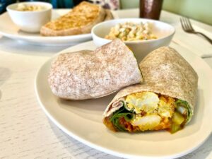 Buffalo Cauli Wrap at Eden Cafe