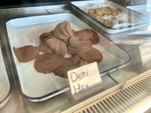 Vegan deli ham at Grass Fed Vegan Butcher.