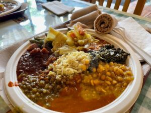 Vegan lunch buffet options