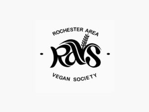 Rochester Area Vegan Society "RAVS" logo