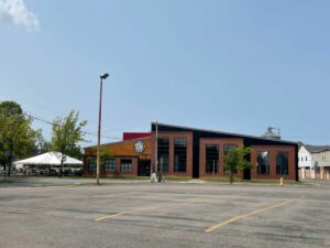 Outside Three Heads Brewing