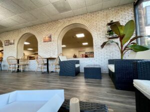 Cafe seating area at Golden Harvest