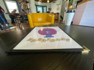 The menu at Bookeater