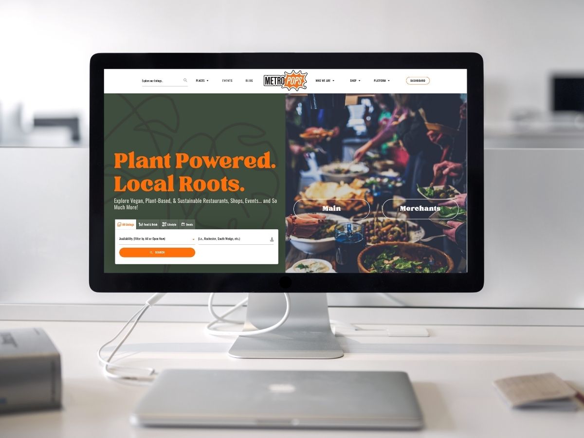 MetroPops website shown on a computer screen.