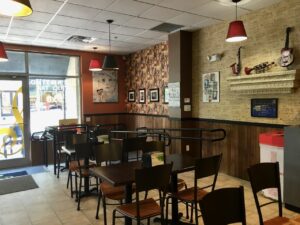 Interior photo of Stromboli's with seating options