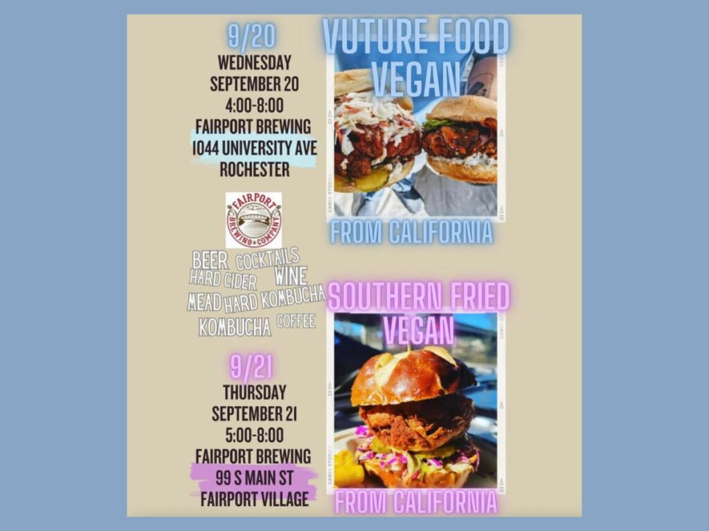 Fairport Brewing Vegan Junk Food events September 2023