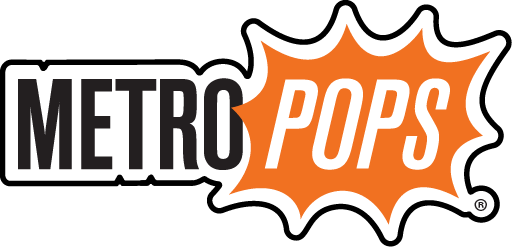 MetroPops orange burst logo