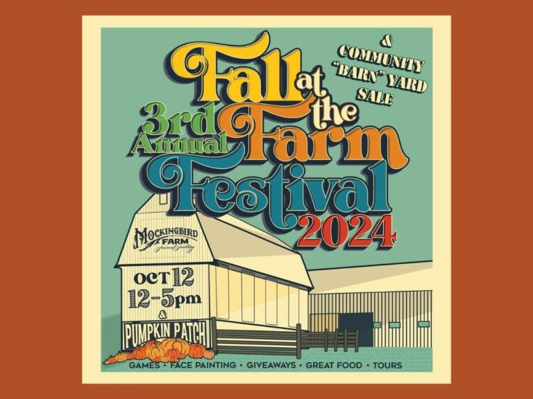 Mockingbird Farm's 3rd Annual Fall at the Farm illustrated Festival poster