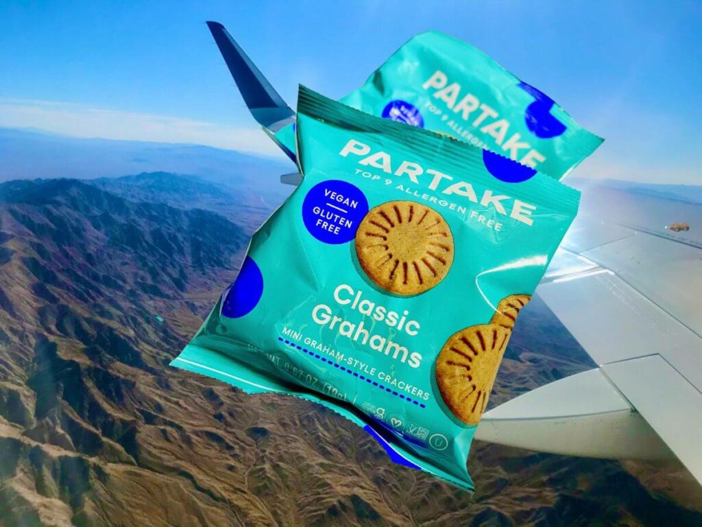 Snack sized bag of Partake Classic Graham cookies