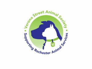 Verona Street Animal Society Logo featuring the silhouettes of a cat and dog.