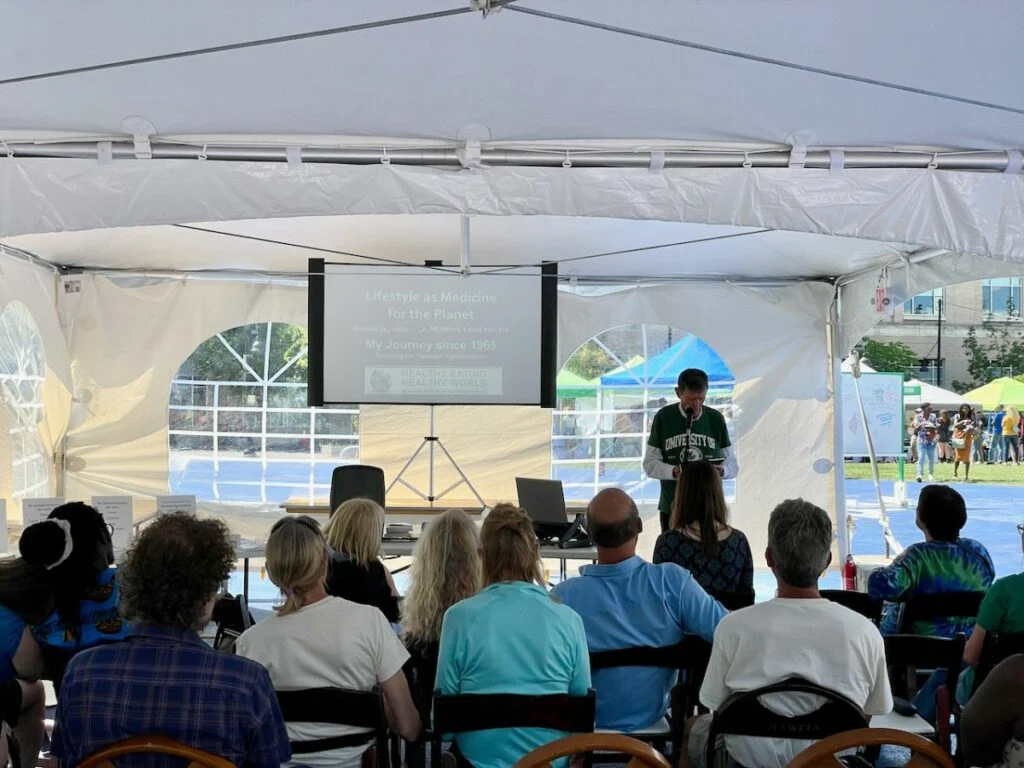 Jim Hicks speaking on Lifestyle medicine and planetary health.