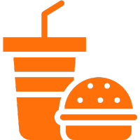 Burger and soda icon