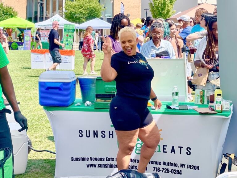 Nikki, owner of Sunshine Vegan Eats at the 2024 Roc VegFest