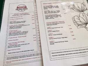 Polska Chata Vegan Menus