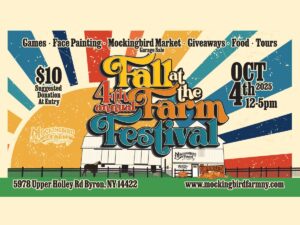 Mockingbird Farm's 4th Annual Fall at the Farm illustrated Festival poster