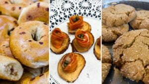 Bagels, Carrot Lox bites and cookies