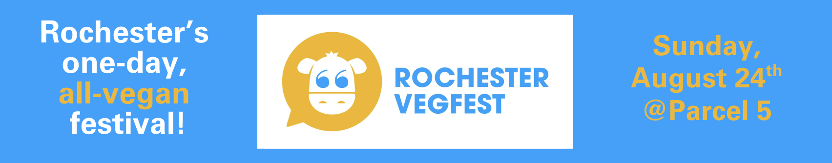 Roc VegFest 2025, Sunday August 24th from 10am-4pm in Parcel 5