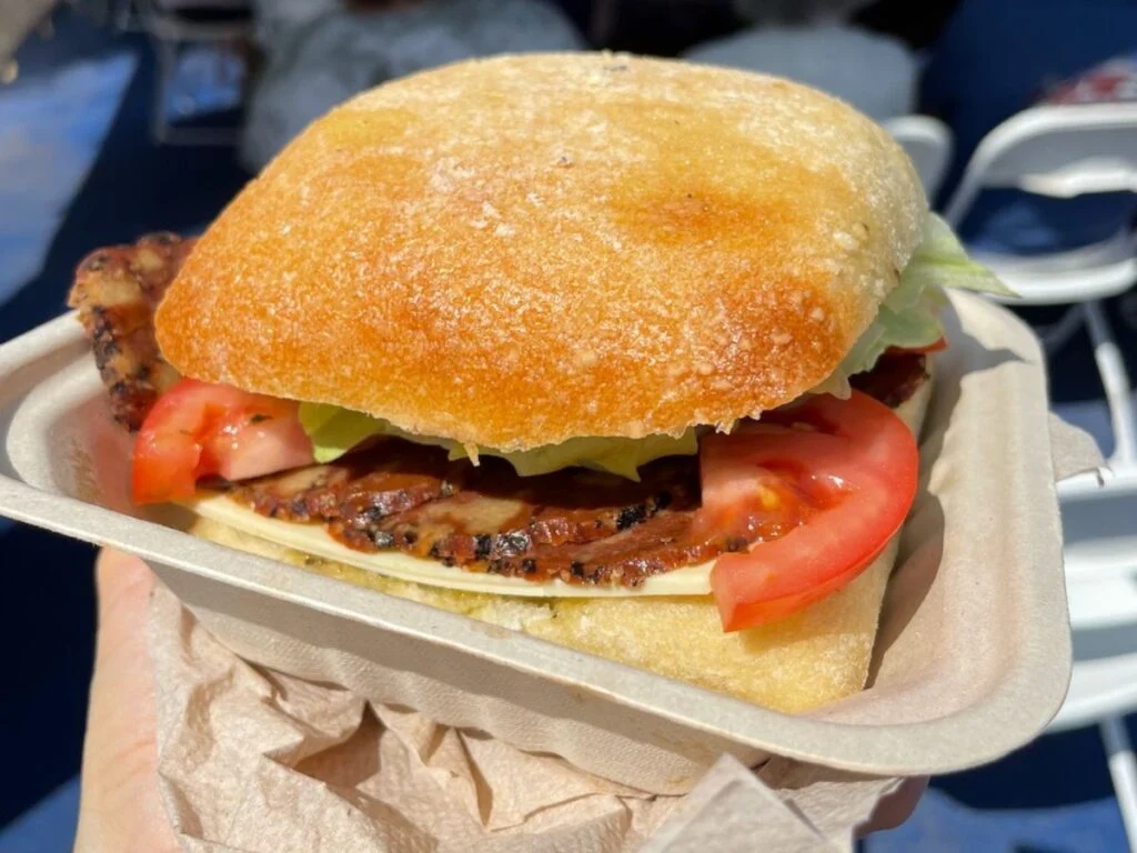 Grass Fed Salami Sandwich at Rochester VegFest 2024